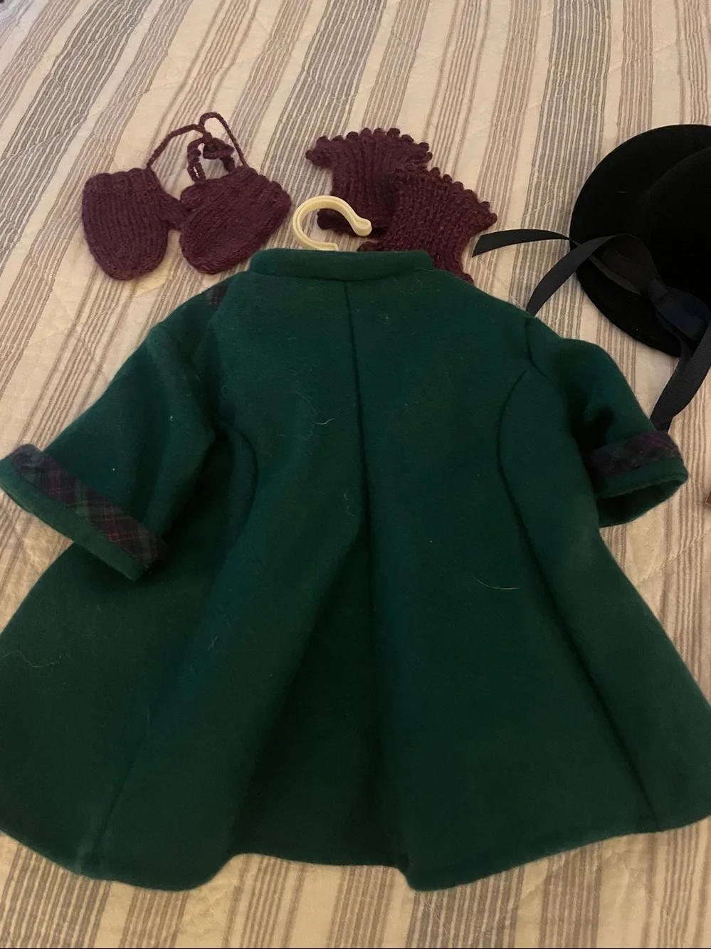 American Girl Addy’s Winter coat, mittens & hat